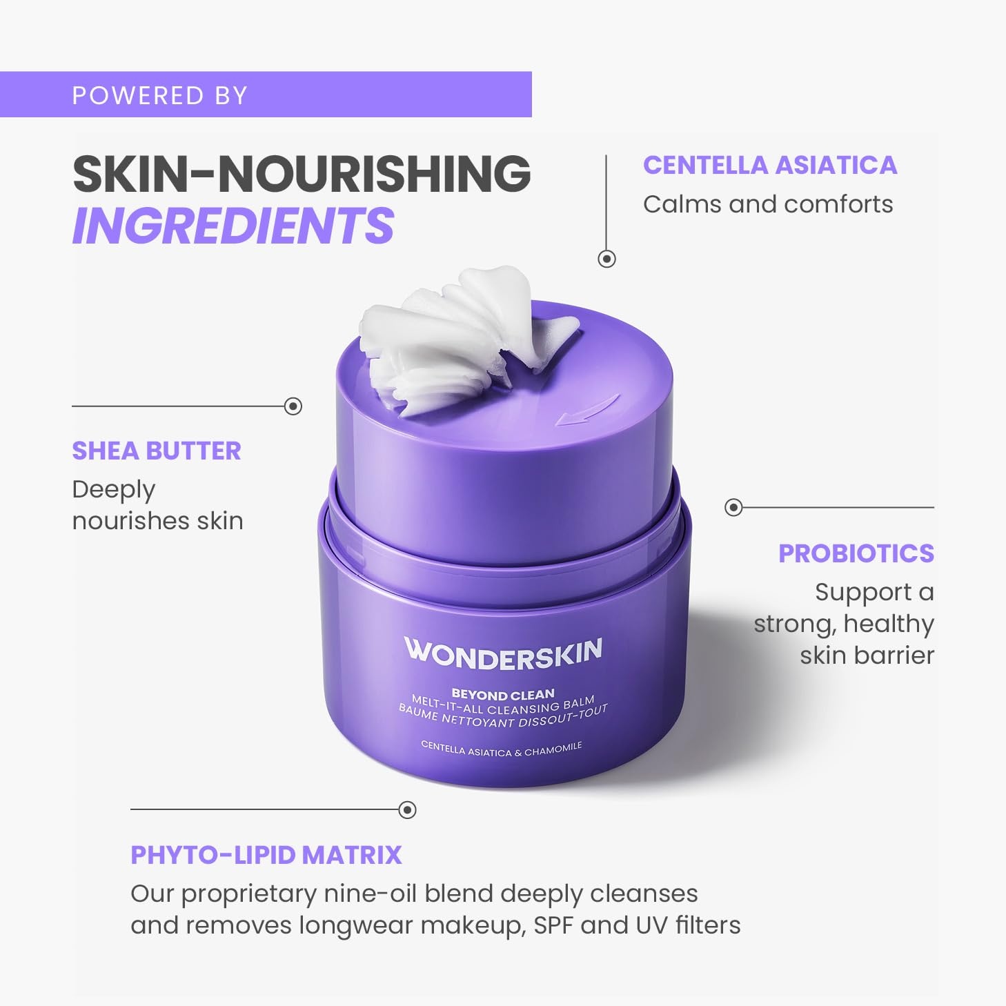 image:imageWonderskin Cleansing Balm Melt It All Gentle Makeup Remover amp Face Cleanser169 Fl Oz Pack of 1