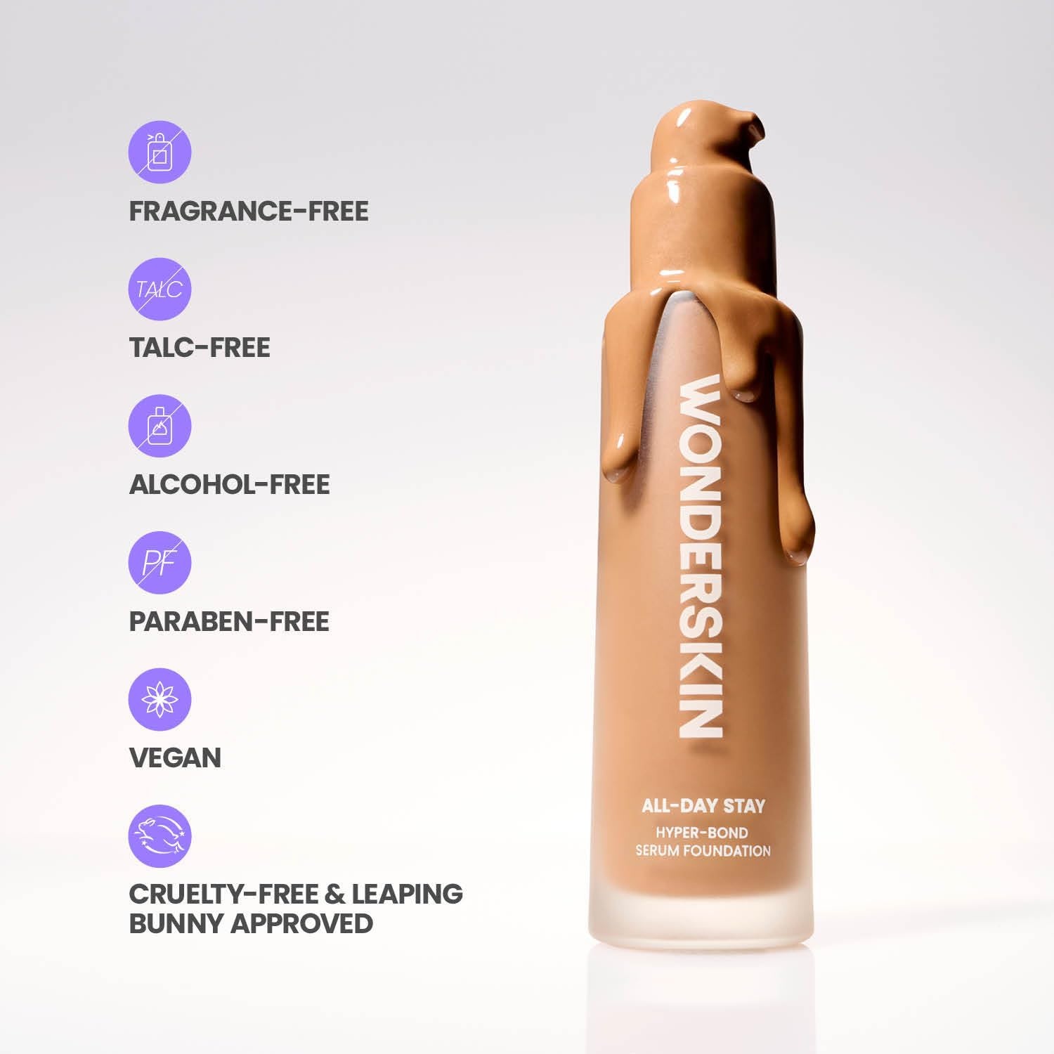 image:imageWonderskin Foundation Serum Niacinamide Copper TriPeptide Waterproof09 Allure Medium Cool