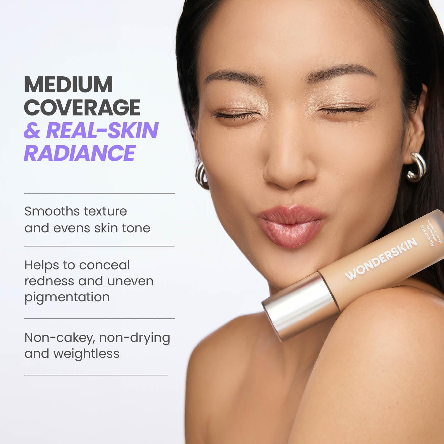 image:imageWonderskin Foundation Serum Niacinamide Copper TriPeptide Waterproof09 Allure Medium Cool