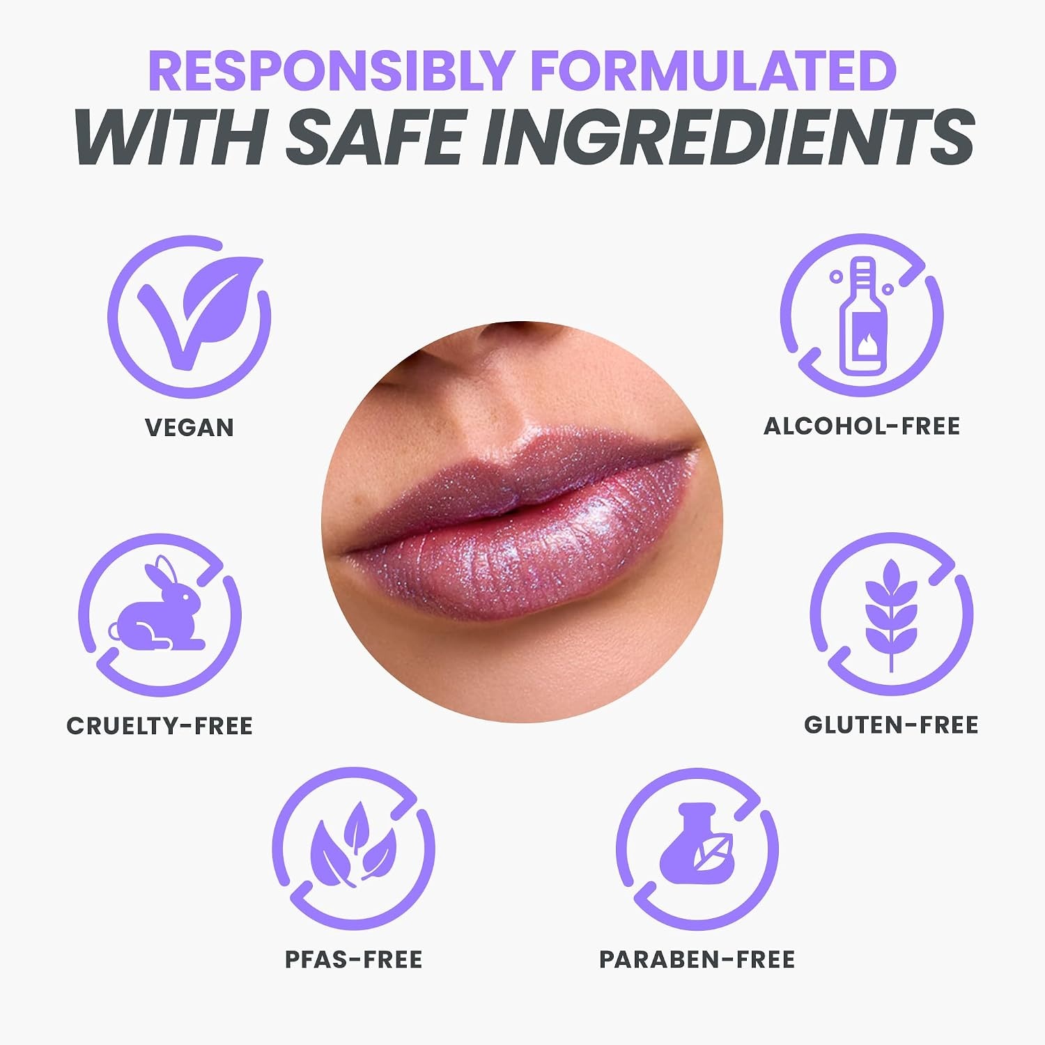 image:imageWonderskin Lip Gloss Clear Shine Top Gloss Long Lasting GlossGlitter Blue