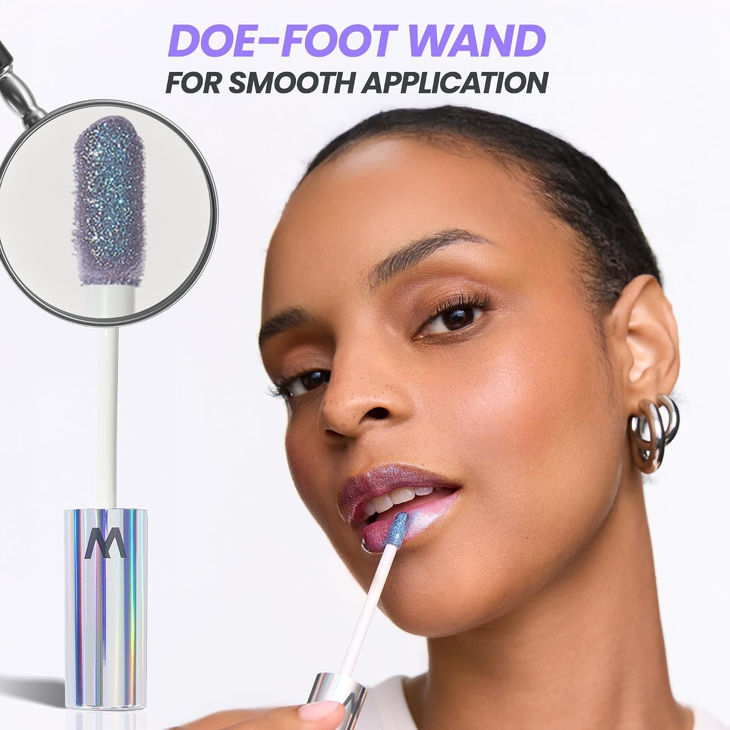 image:imageWonderskin Lip Gloss Clear Shine Top Gloss Long Lasting GlossGlitter Blue