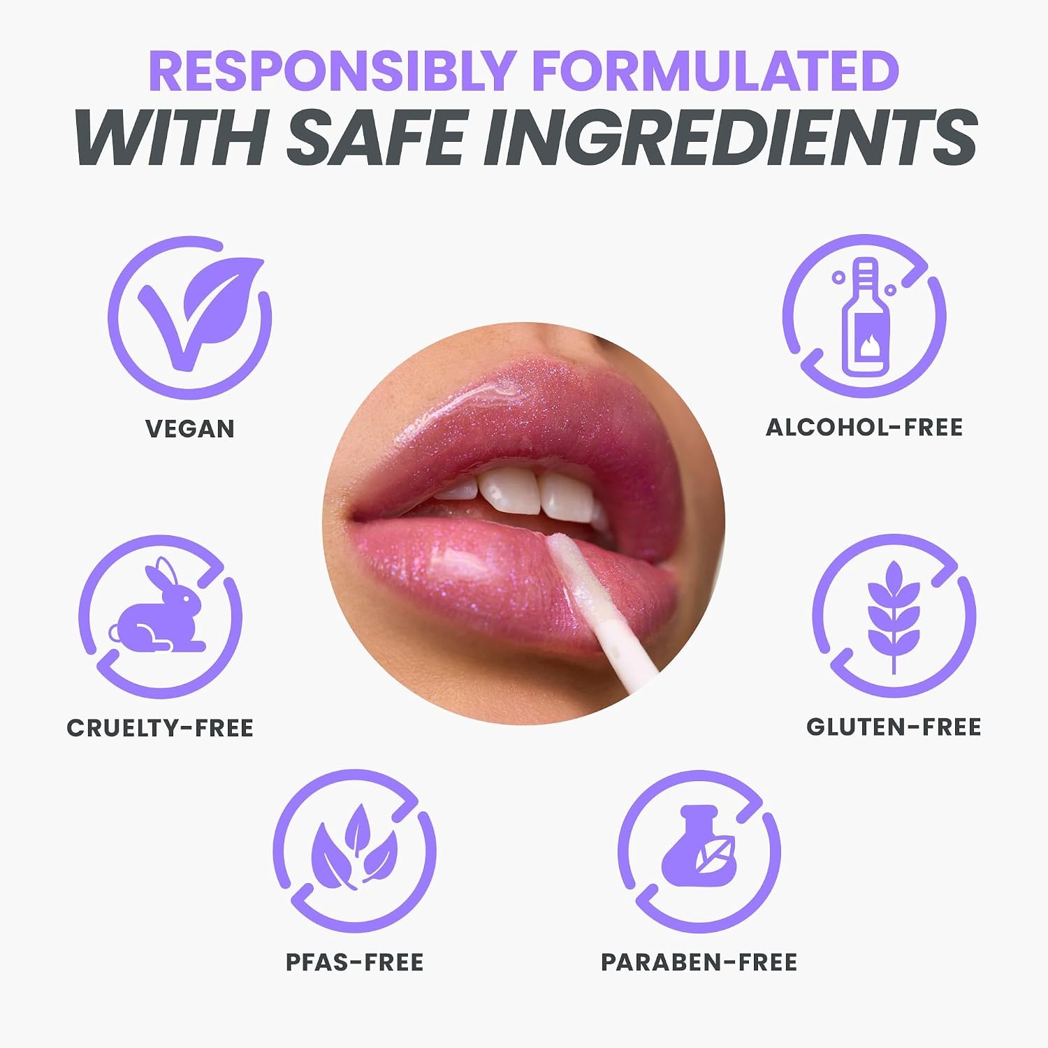 image:imageWonderskin Lip Gloss Clear Shine Top Gloss Long Lasting GlossHolographic