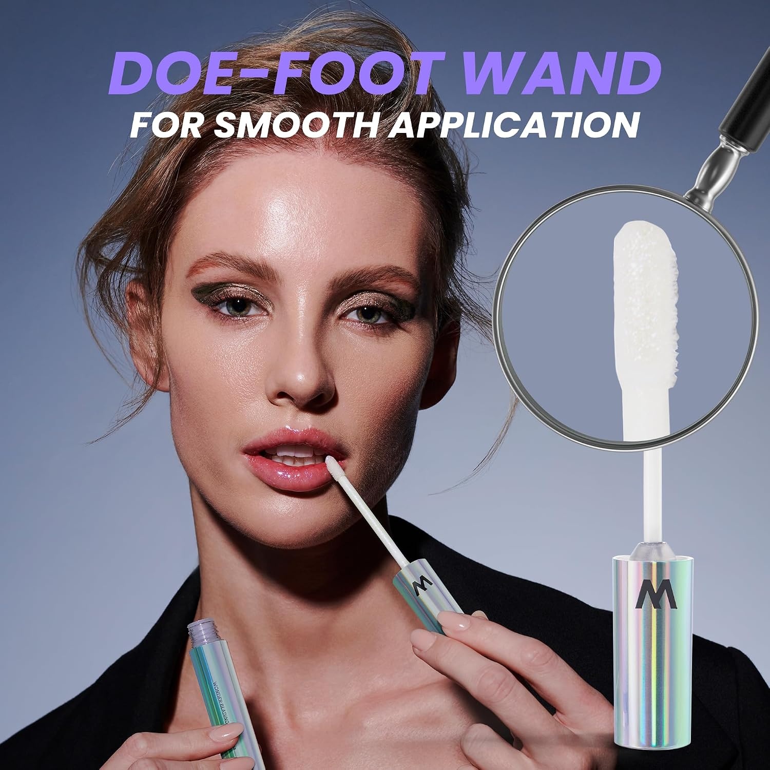 image:imageWonderskin Lip Gloss Clear Shine Top Gloss Long Lasting GlossHolographic