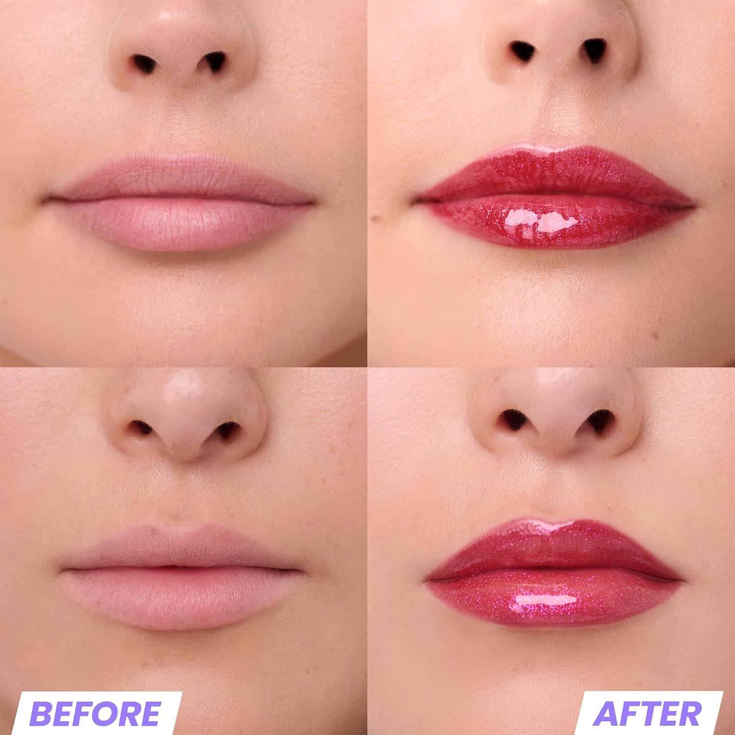 image:imageWonderskin Lip Gloss Clear Shine Top Gloss Long Lasting GlossRed Glitter