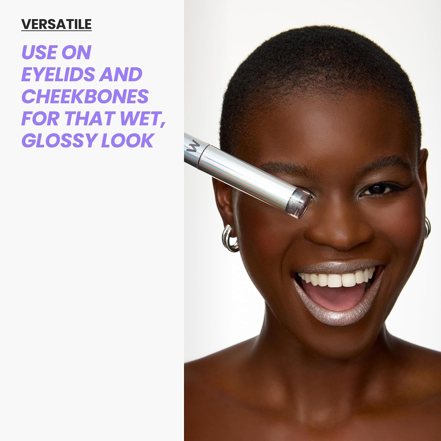 image:imageWonderskin Lip Gloss Clear Shine Top Gloss Long Lasting GlossSilver Glitter