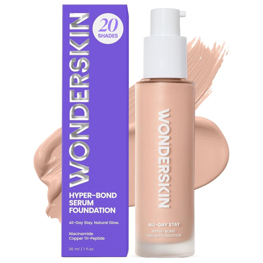 image:imageWonderskin Foundation Serum Niacinamide Copper TriPeptide Waterproof01 Muse Fair Neutral