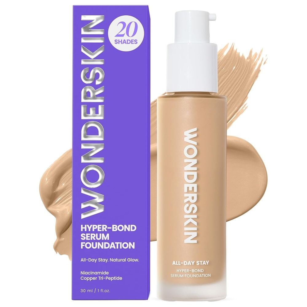 image:imageWonderskin Foundation Serum Niacinamide Copper TriPeptide Waterproof07 Bliss Medium Golden