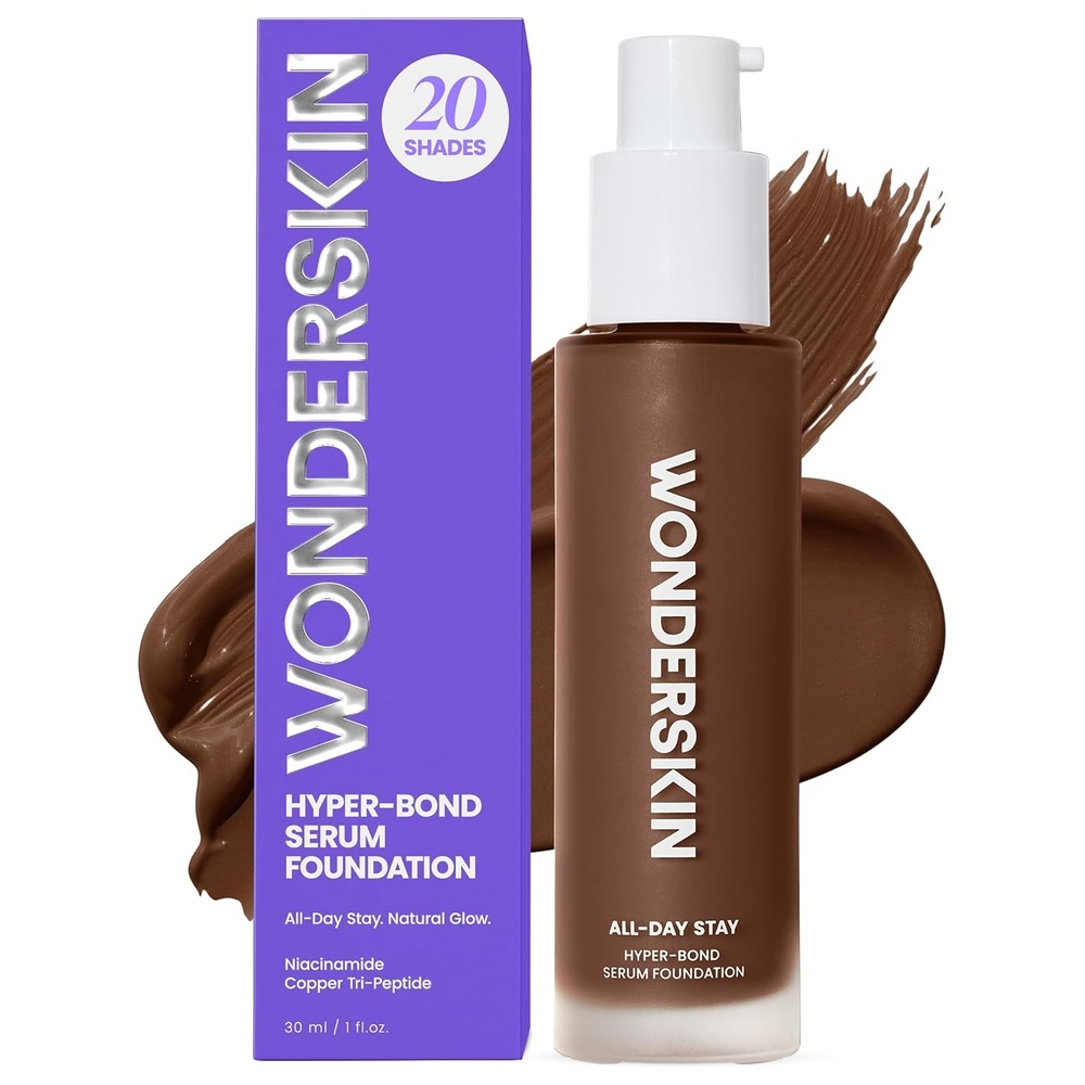 image:imageWonderskin Foundation Serum Niacinamide Copper TriPeptide Waterproof19 Spark Deep Peachy