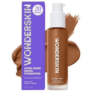 Wonderskin Foundation Serum – Niacinamide + Copper Tri-Peptide, Waterproof(17 Soul (Deep Neutral))