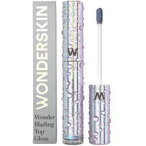 Wonderskin Lip Gloss – Clear Shine Top Gloss, Long Lasting Gloss(Glitter Blue)