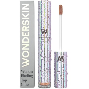 Wonderskin Lip Gloss – Clear Shine Top Gloss, Long Lasting Gloss(Gold Glitter)