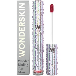Wonderskin Lip Gloss – Clear Shine Top Gloss, Long Lasting Gloss(Red Glitter)