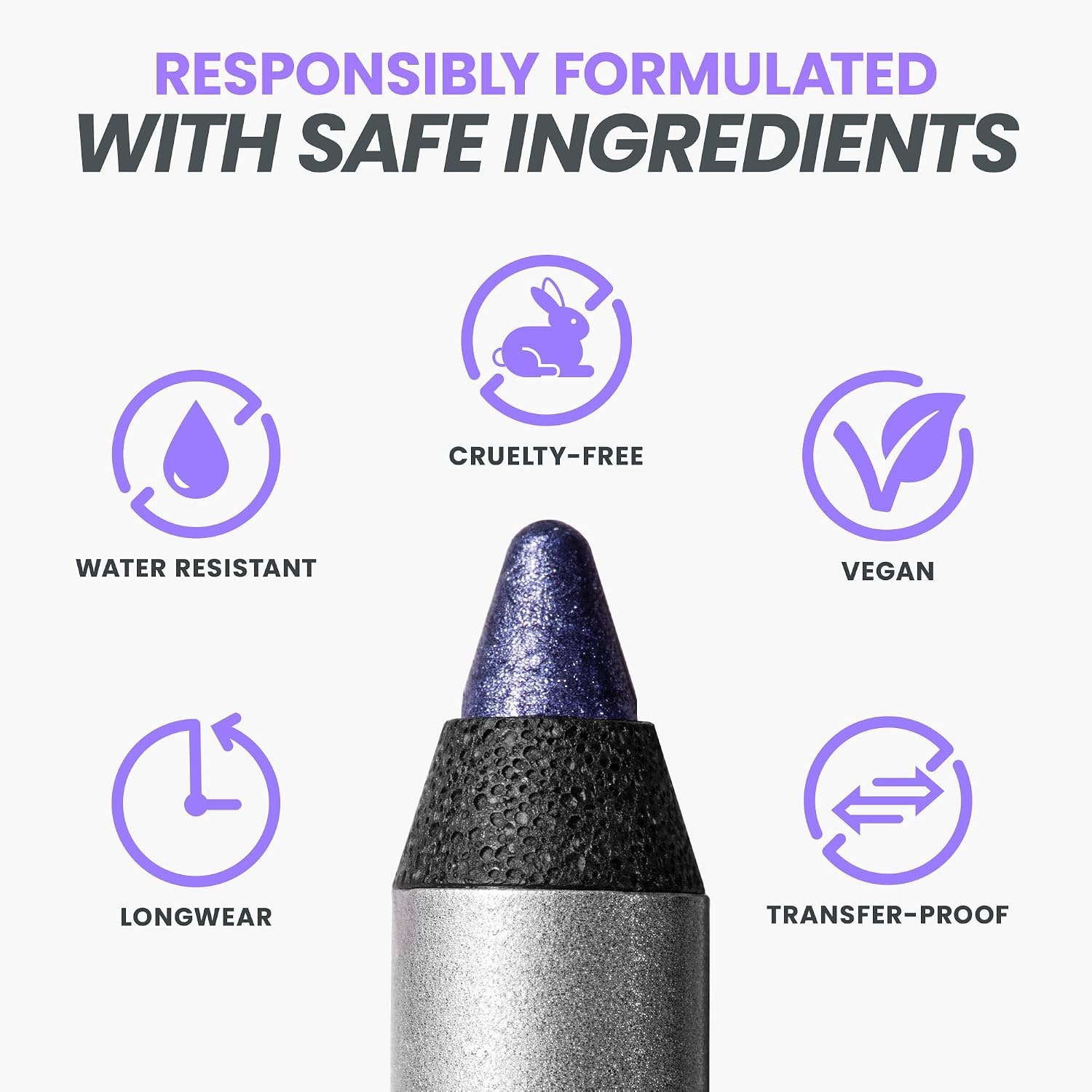 image:imageWonderskin Eyeliner Pencil 1440 Longwear Eyeliner Waterproof amp Smudge ProofBlueberry 1 Pack