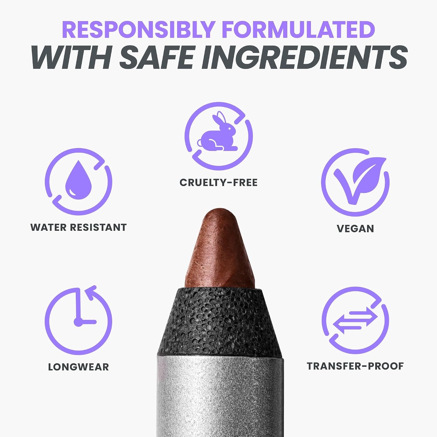 image:imageWonderskin Eyeliner Pencil 1440 Longwear Eyeliner Waterproof amp Smudge ProofBrown Sugar 1 Pack