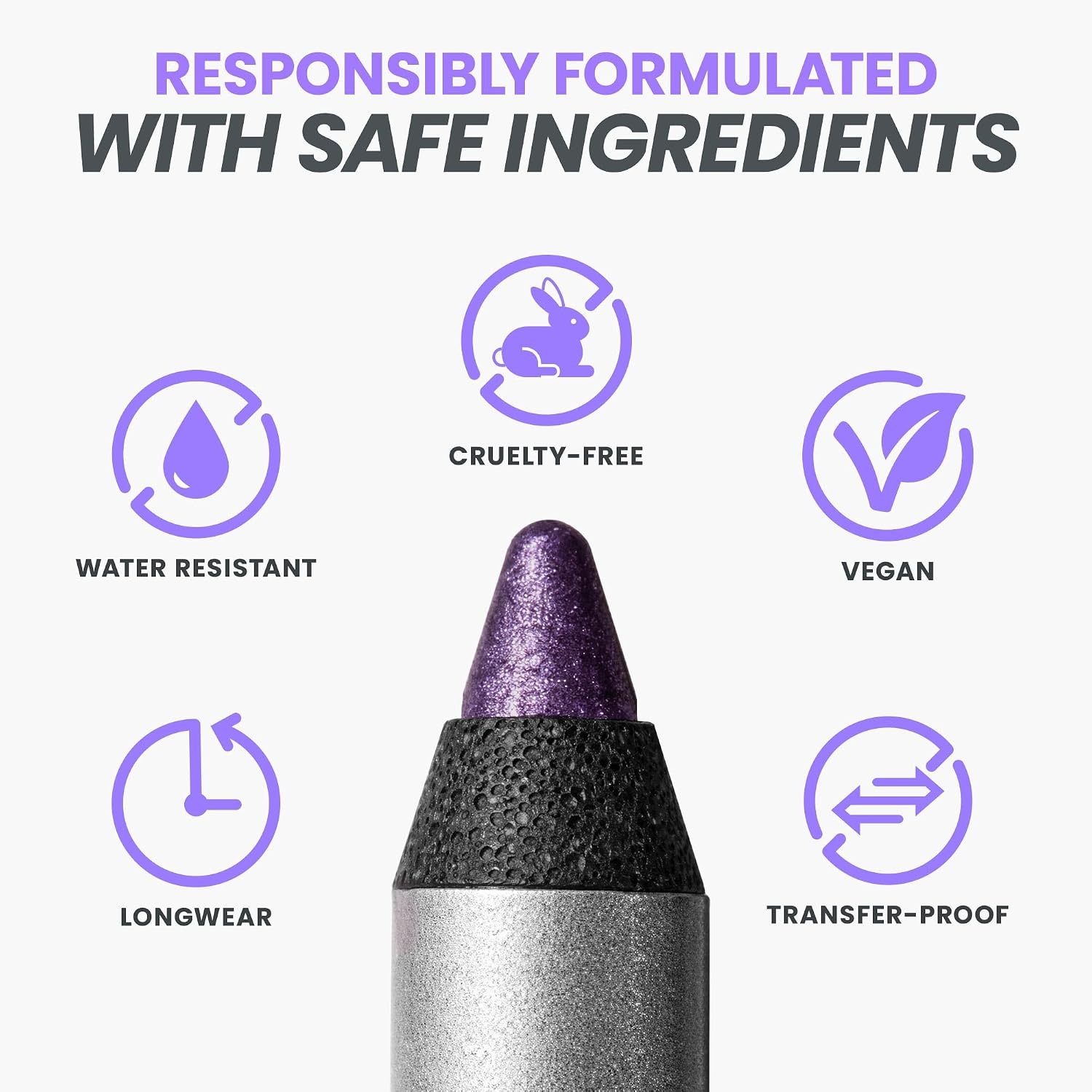 image:imageWonderskin Eyeliner Pencil 1440 Longwear Eyeliner Waterproof amp Smudge ProofEggplant 1 Pack