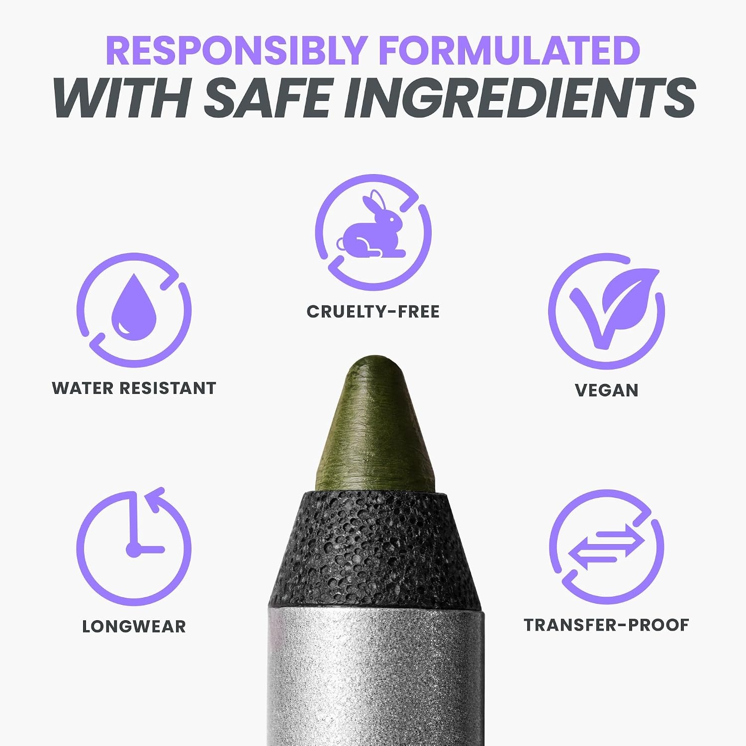 image:imageWonderskin Eyeliner Pencil 1440 Longwear Eyeliner Waterproof amp Smudge ProofOlive 1 Pack